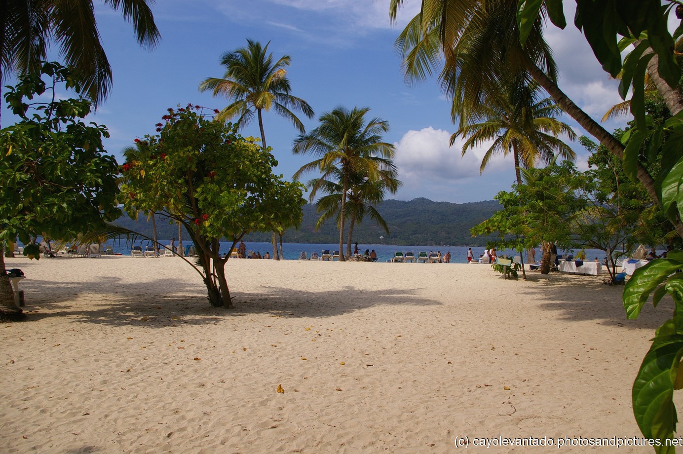 Looking out towards Cayo Levantado beach area and waters.jpg