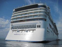 Back of Norwegian Dawn and view of the back of the Venetian restaurant from tender boat going to Dominican Republic .jpg