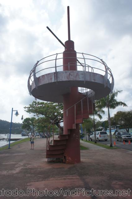 Stair tower along coast of Samana.jpg