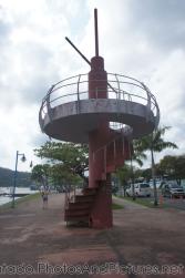 Stair tower along coast of Samana.jpg