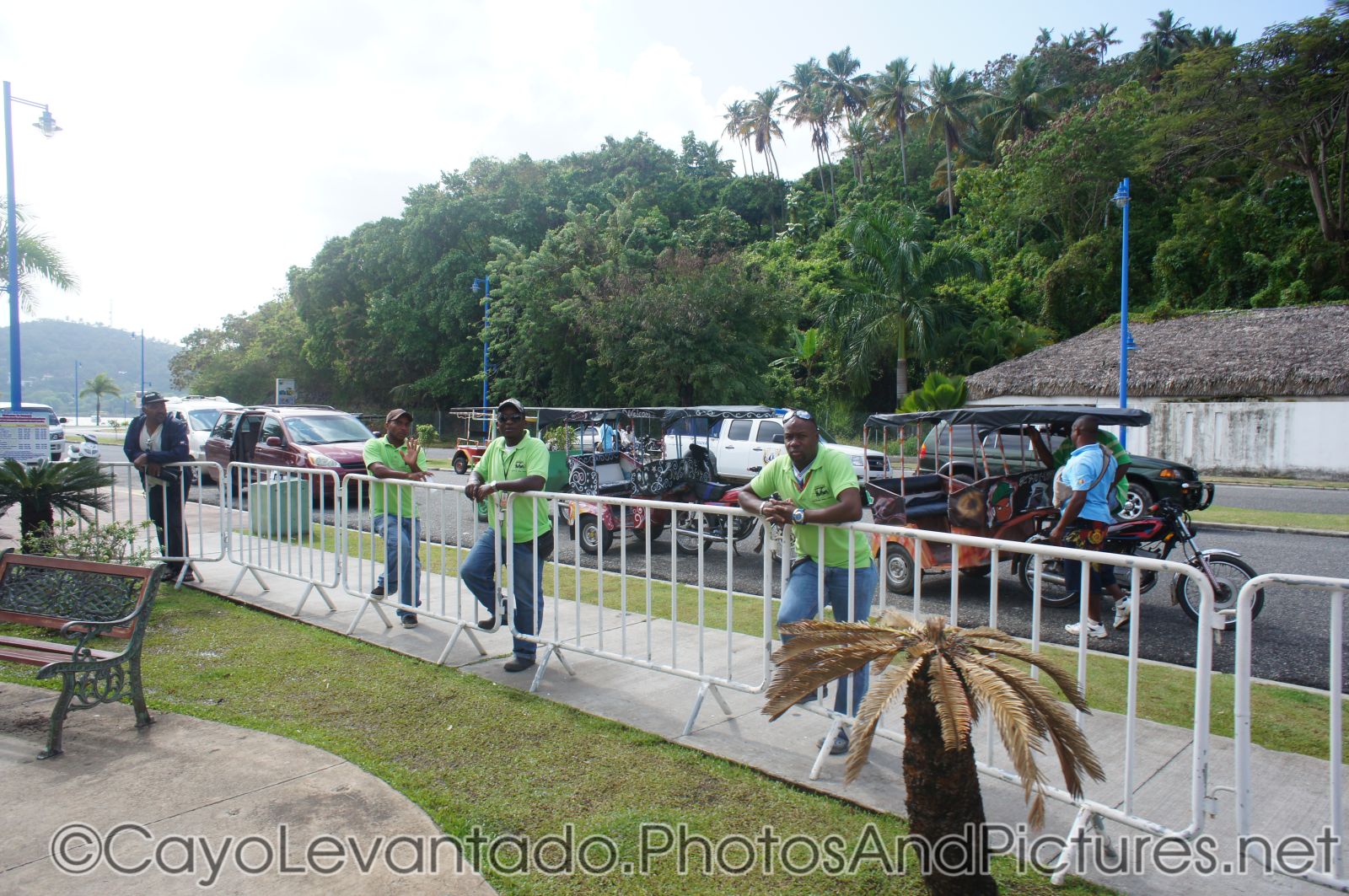 Aggressive Samana taxi operators waiting for business.jpg
