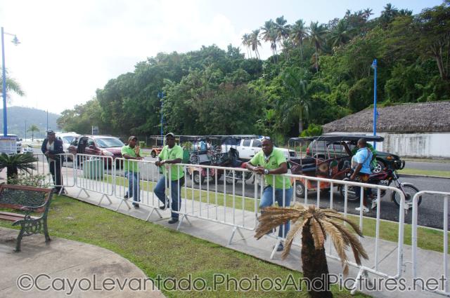 Aggressive Samana taxi operators waiting for business.jpg